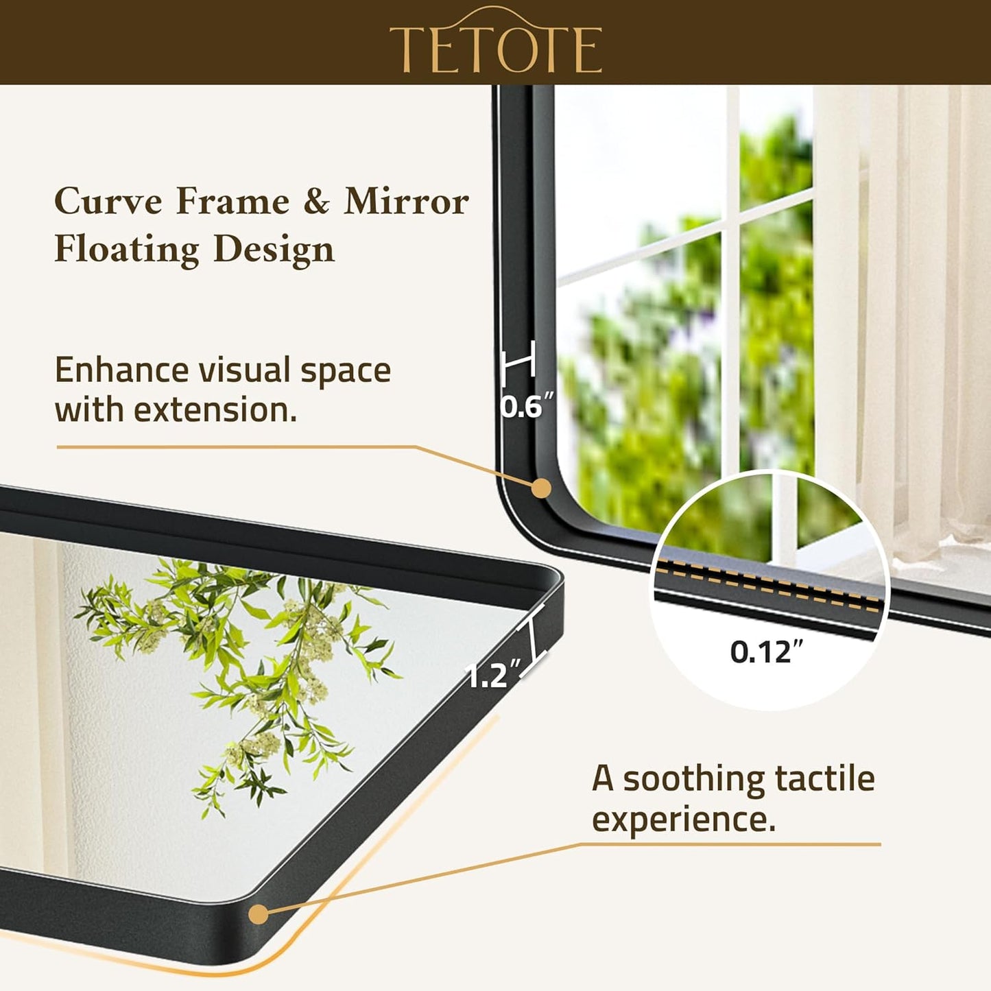 TETOTE Black Bathroom Mirror 22 x 30 Matte Black Metal Framed Vanity Mirror, Tempered Glass, Wall Mounted for Bathroom, Entryway, Bedroom, Living Room(Horizontal/Vertical)