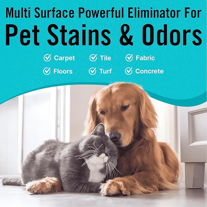 Multi-Purpose Probiotic Enzyme Cleaner, Made in USA - Stain and Odor Remover - Concentrated - Professional & Home Strength Drains, Floors, Bathrooms, Toilets Trash Can,