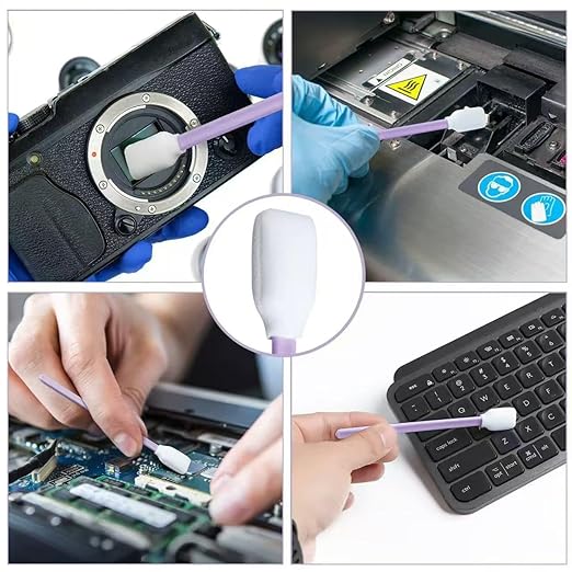 200 PCS Professional Foam Cleaning Swab Sticks, Dust-Free Cleaning Sponge Tip Swabs Printer,Scanners, Camera, Optical Lens,Gun, Arts,Crafts,Automotive Detailing.