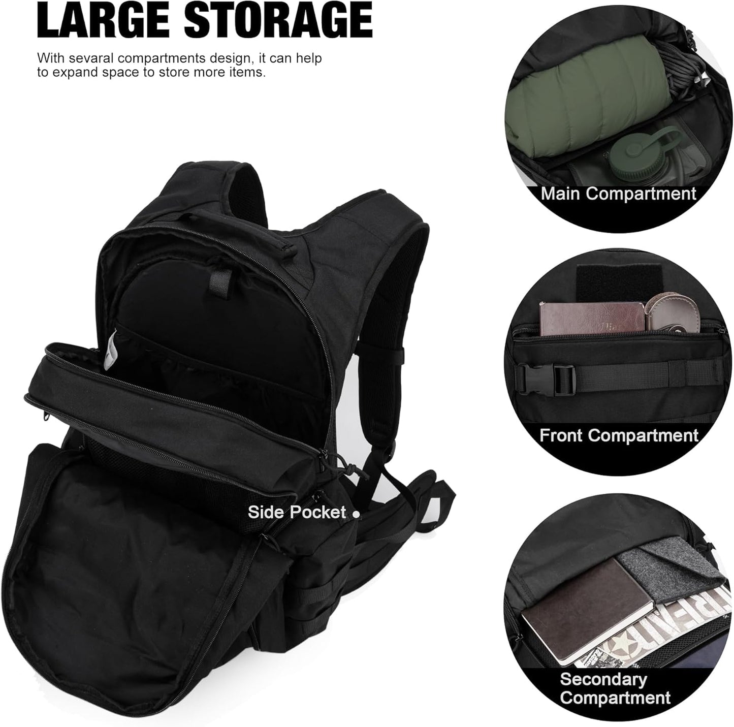 Mardingtop 35L Tactical Backpacks Molle Hiking daypacks for Camping Hiking Military Traveling Motorcycle