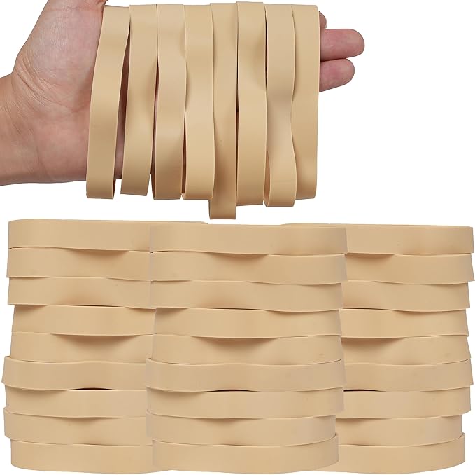 HAIDIBAO-Rubber Bands 40 Pcs Size#105 Big Wide Rubber Band Large Elastic Rubber Bands Office Supplies Heavy Duty Strong Elastic Bands Outdoor (5.12" x 0.6")