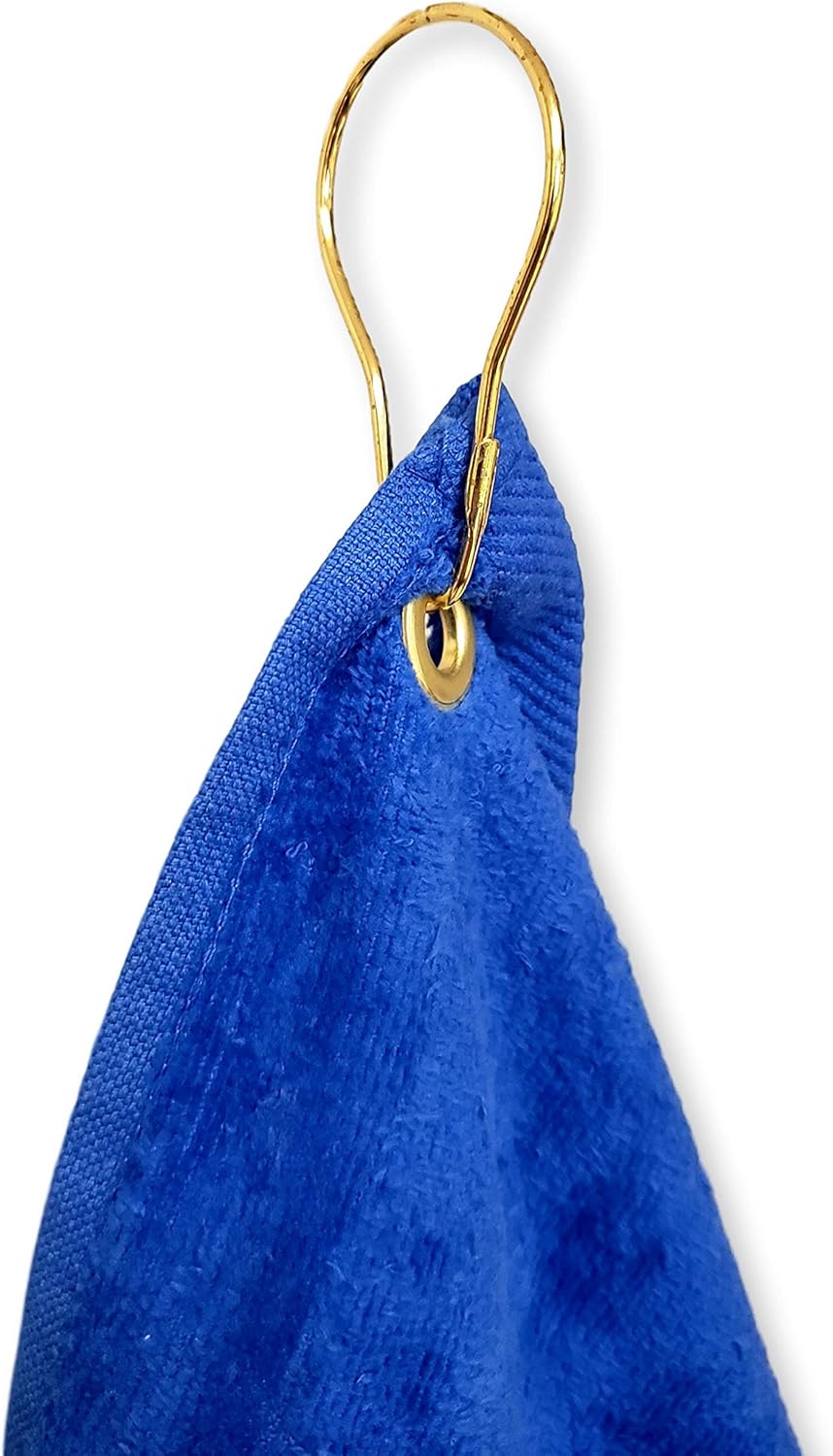 Cotton Golf Bag Towel with Clip (Royal Blue)
