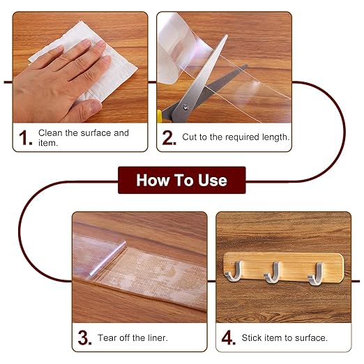 PATIKIL Double Sided Tape Heavy Duty, Transparent Nano Adhesive Mounting Tape for Picture Hanging Walls Decor, 1 Roll 3 Meterx15mmx1mm Strip & 200 Pcs 8mmx1mm Circle
