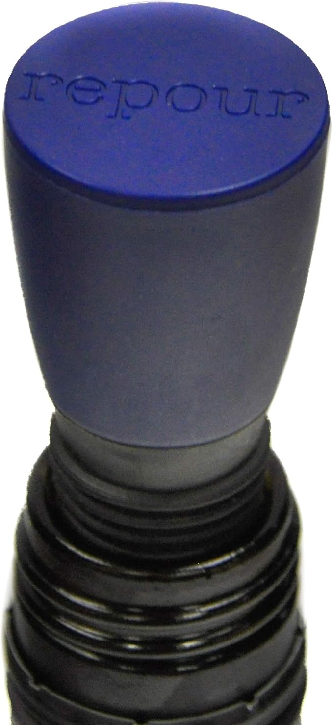 Repour Wine Saver - Wine Preserver and Stopper - Removes Harmful Oxygen from your Wine Simply and Effectively - Indigo Blue 4 Pack