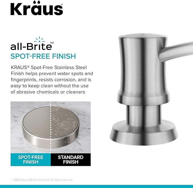 KRAUS Kitchen Soap and Lotion Dispenser in Spot Free Stainless Steel, KSD-54SFS