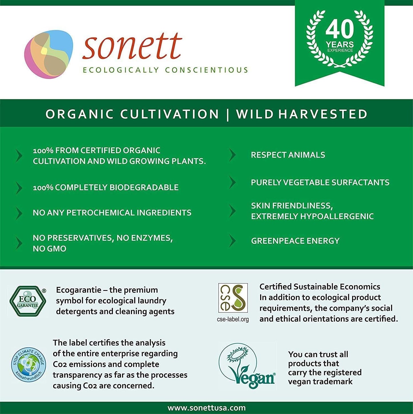 Sonett Organic Universal Orange Powerful Cleaner For Kitchen (2.6 gal/10L) Certified Organically Grown