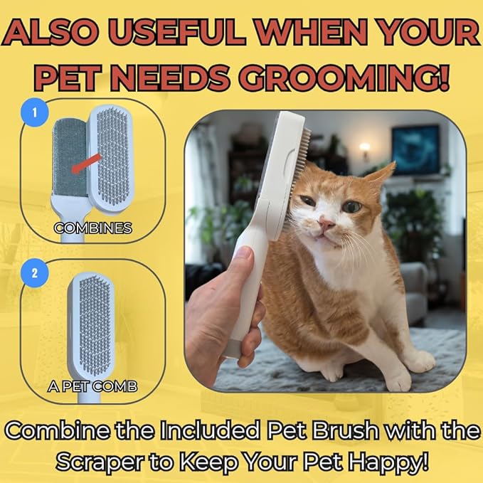 SufurLint 4 in 1 Multi - Pet Hair Lint roller Brush - Lint Remover tool - Cat Dog Hair Removal, Furniture, Carpet rake, rug, Clothes, Car Seat cleaning - fur Remover cleaner, mini rollers, magic brush