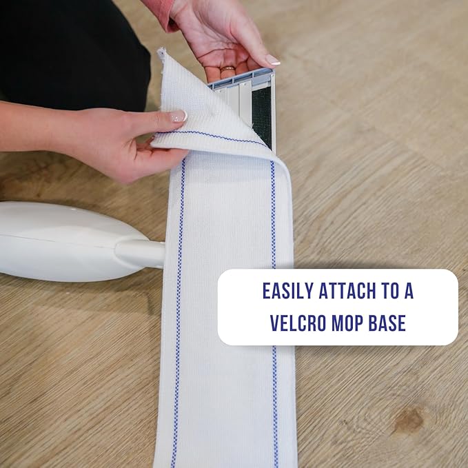 Don Aslett Disposable Mop Pads (15", 10-Pack) 5-inch Wide Replacement Floor Mop Pads for Wet or Dry Multi Surface Cleaning | Extra Thick Single-Use Mop Pad Refills for Cleaning Dust and Pet Hair