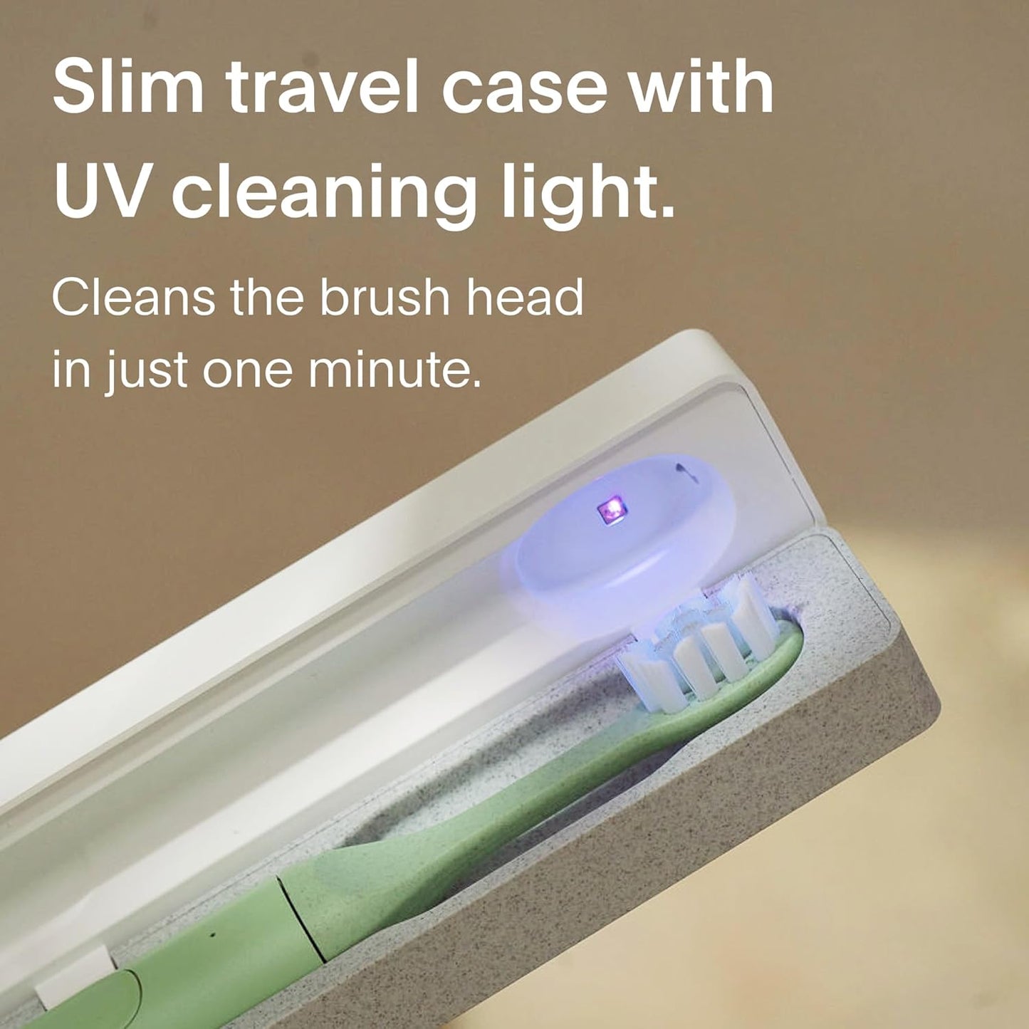 SURI Sonic Electric Toothbrush with UV Travel Case - 40-Day Battery- Designed in California - Electric Toothbrushes Adults - Slim Travel Tooth Brush