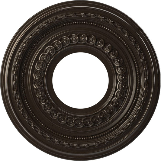 Ekena Millwork Cmp10Coeru Cole Thermoformed Pvc Ceiling Medallion (Fits Canopies Up To 4 1/4), 10Od X 3 1/2Id X 3/4P, Universal
