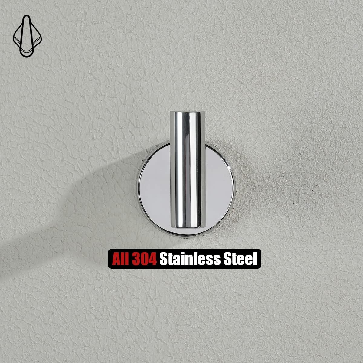 JQK Bathroom Hardware Set Chrome, 5-Piece Bath Accessories Set Polished Chrome Wall Mount Includes 24 in Towel Bar, 7 in Towel Ring, Toilet Paper Holder, 2 Towel Hooks, BAS165-CH
