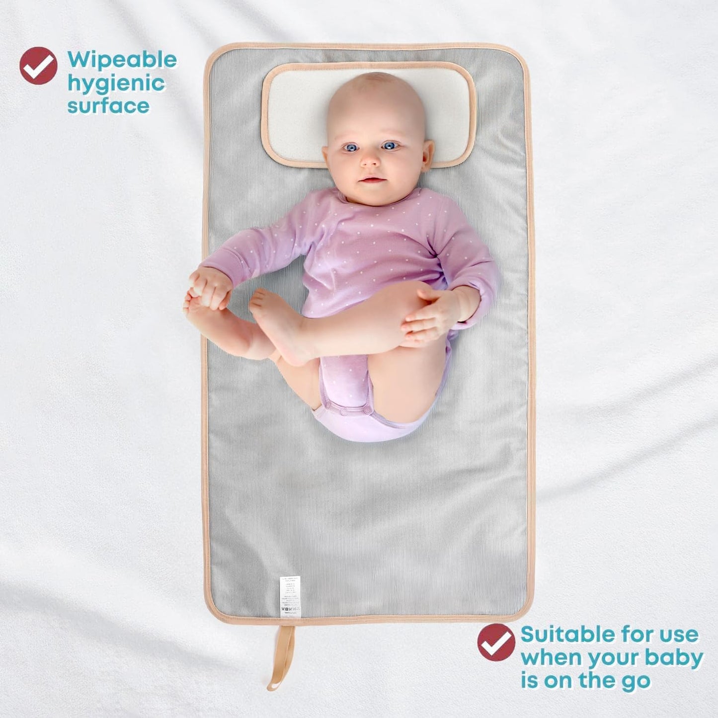 HAMUR HOME Portable Baby Changing Pad – Waterproof, Foldable & Lightweight Travel Mat – Soft & Machine Washable Diaper Changer – Compact & Durable(Halloween)