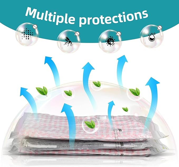 Vacuum Storage Bags, Vacuum Seal Bags for Foam Mattress,Clothing & Bedding, Space Saver Bags for Organization and Storage(10Jumbo)