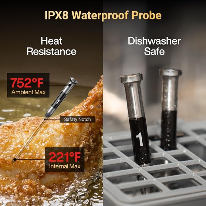 Typhur Sync Dual Gen 2 WiFi Wireless Meat Thermometer, 2 Probes, Smart Base, LCD Display, Unlimited Range, Bluetooth 5.3, Improved Stability, NIST-Certified Accuracy, BBQ, Grill, Smoker, Oven