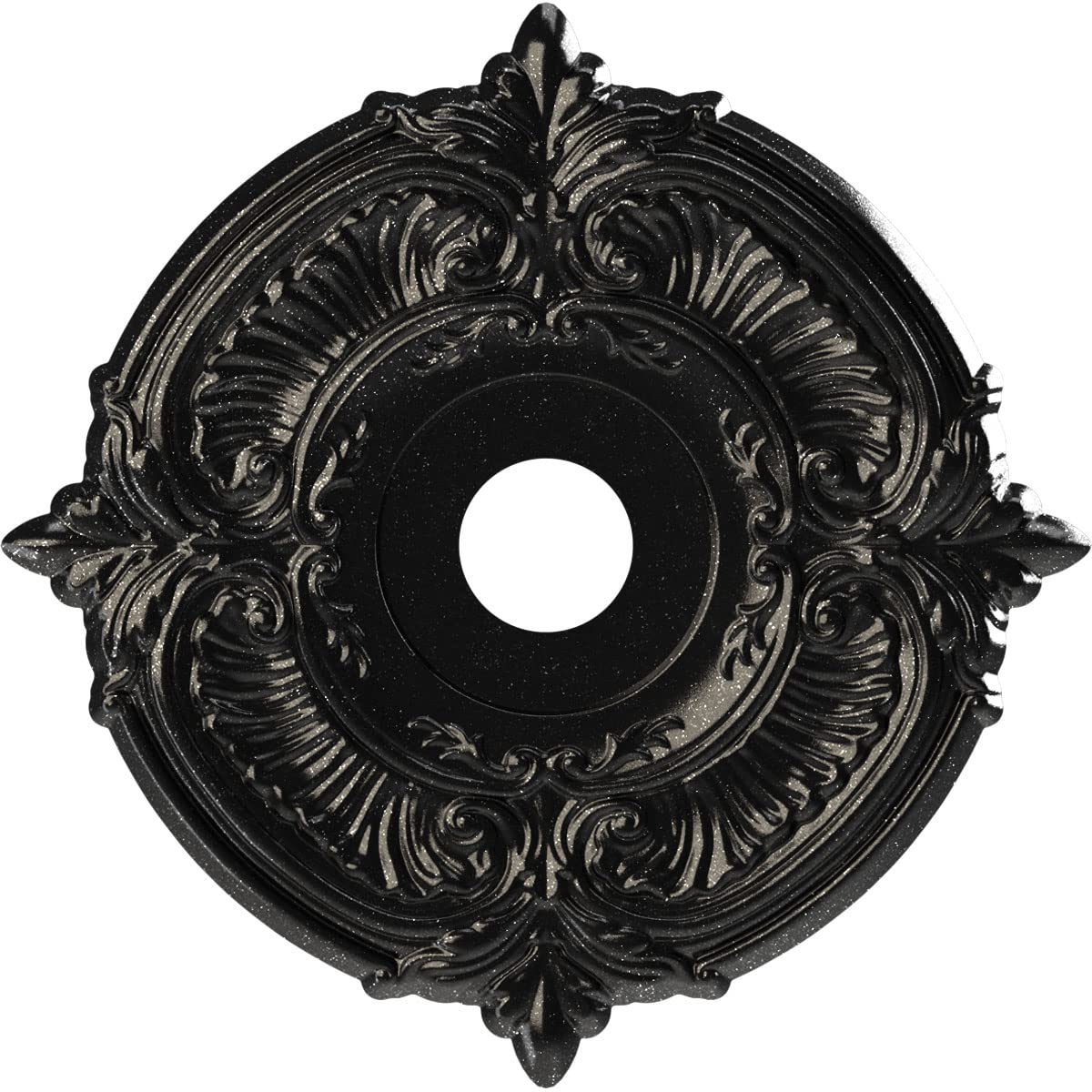 19Od X 3 1/2Id X 1P Attica Thermoformed Pvc Ceiling Medallion (Fits Canopies Up To 6 3/4), Textured Metallic Galaxy