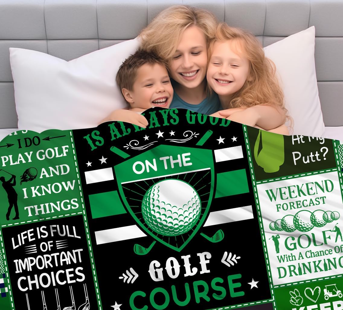 Unique Golf Blanket for Men,Golf Accessories for Men,Funny Golfer Throw Blanket Cool Golfing Gifts Idea for Golfers Men Women Adults Boys 60"X50"