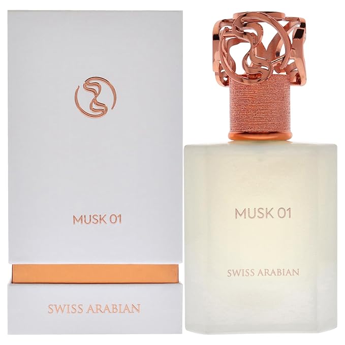 Swiss Arabian Musk 01 - Luxury Products From Dubai - Long Lasting, Addictive Personal EDP Spray Fragrance - Seductive Signature Aroma - 1.7 Oz