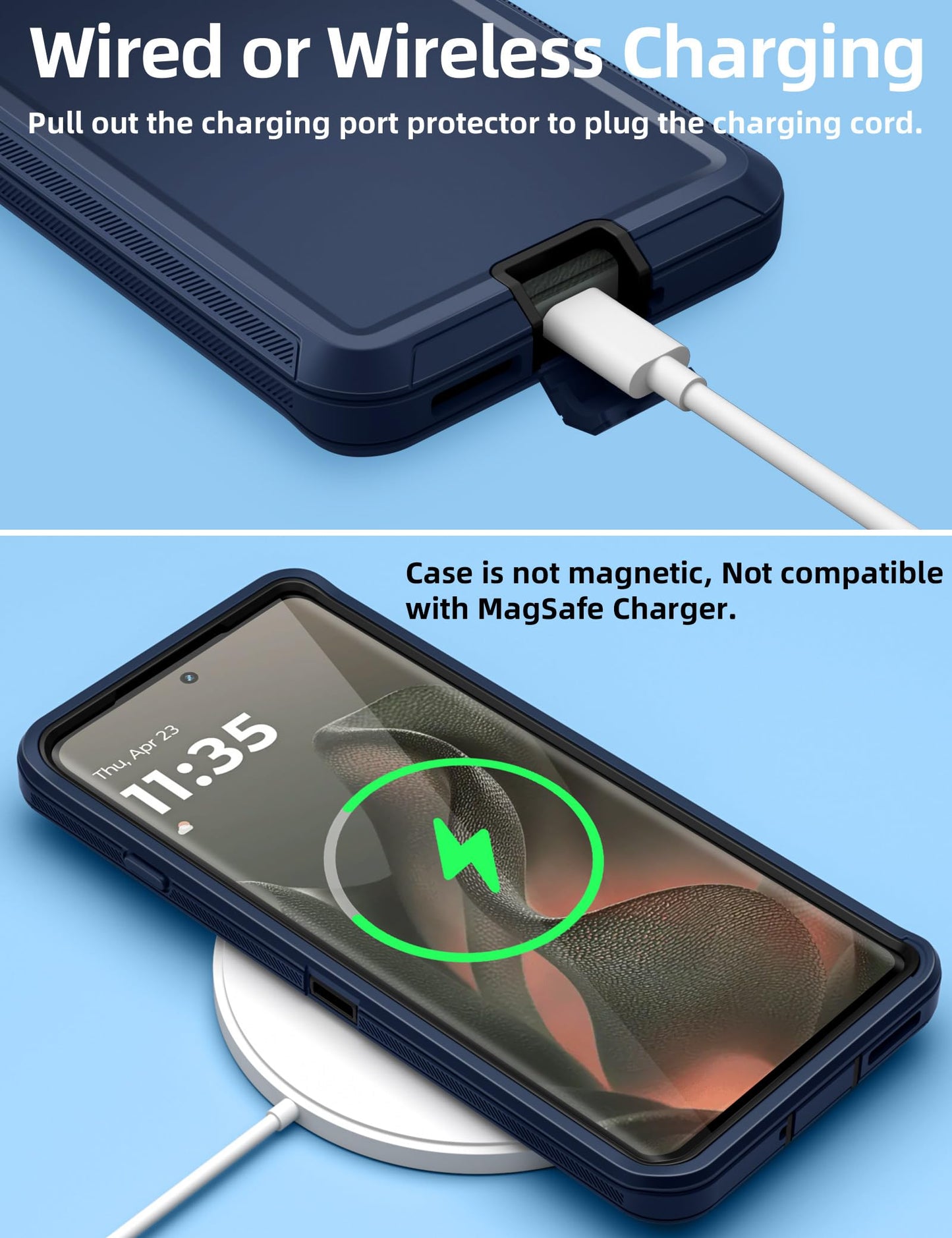 Topaux For Motorola Edge 2025 Case Anti-Shock Moto Edge 2025 Case 3-Layer Heavy Duty Full Body Protection Drop Impact Resistant