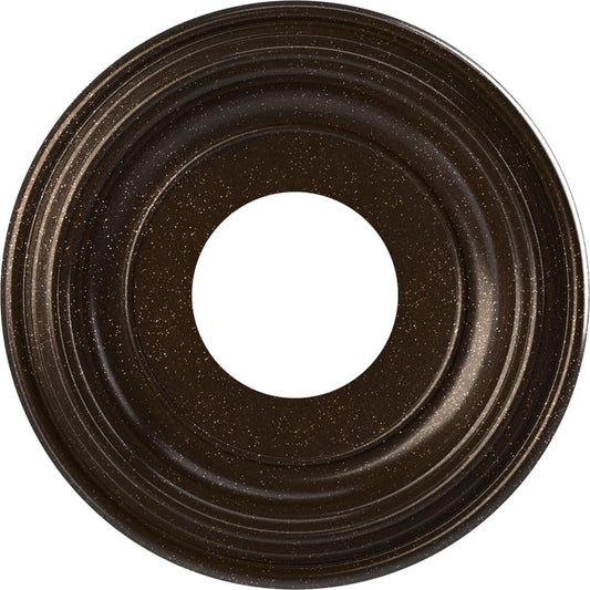10Od X 3 1/2Id X 1 1/8P Traditional Thermoformed Pvc Ceiling Medallion (Fits Canopies Up To 5 1/2), Textured Metallic Mystic Bro