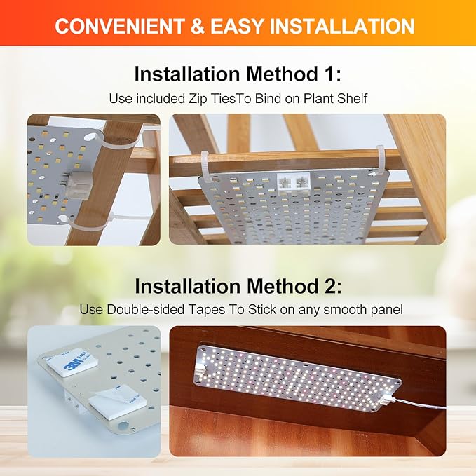 8-Pack Panel Grow Lights for Indoor Plants, FECiDA 2026 LED Plant Grow Light for Under Cabinet Plants, Full Spectrum Growing Lamp with 4,8,12,16,20 Hr Timer, Free Linking
