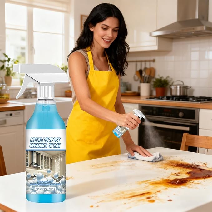 Grease Remover Kitchen, Multi-Purpose Cleaning Degreaser Spray, 100ml, Grime Cleaner, Appliance Stain Remover, Countertop Shine Spray, For Window Glass, Bathroom Toilet Furniture Office