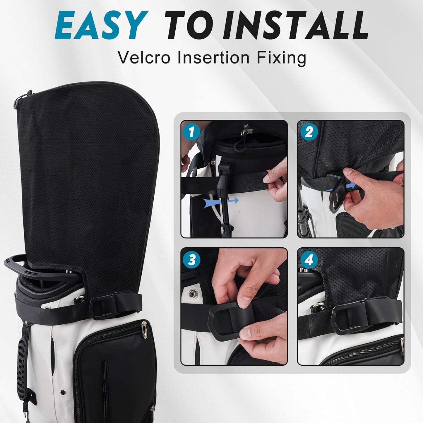 Golf Bag Rain Cover, Golf Club Protector, Waterproof Rain and Dust Covers, Easy Access Adjustable Golf Bag Rain Hood Cover, Anti Sunburn,Garage Storage