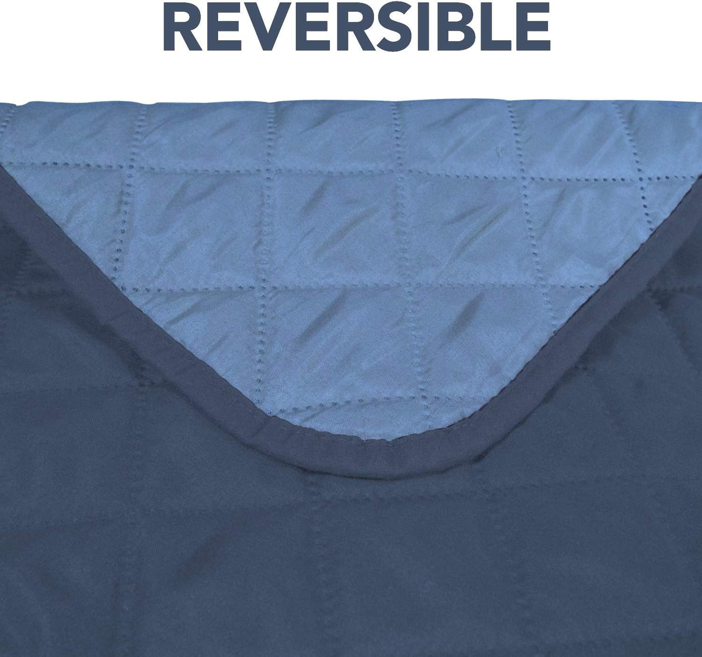 PureFit Reversible Sofa Couch Cover Water Resistant Couch Covers for 3 Cushion, Washable Furniture Cover with Non-Slip Foam and Adjustable Strap for Dogs, Pets (Sofa, Dark Blue/Light Blue)