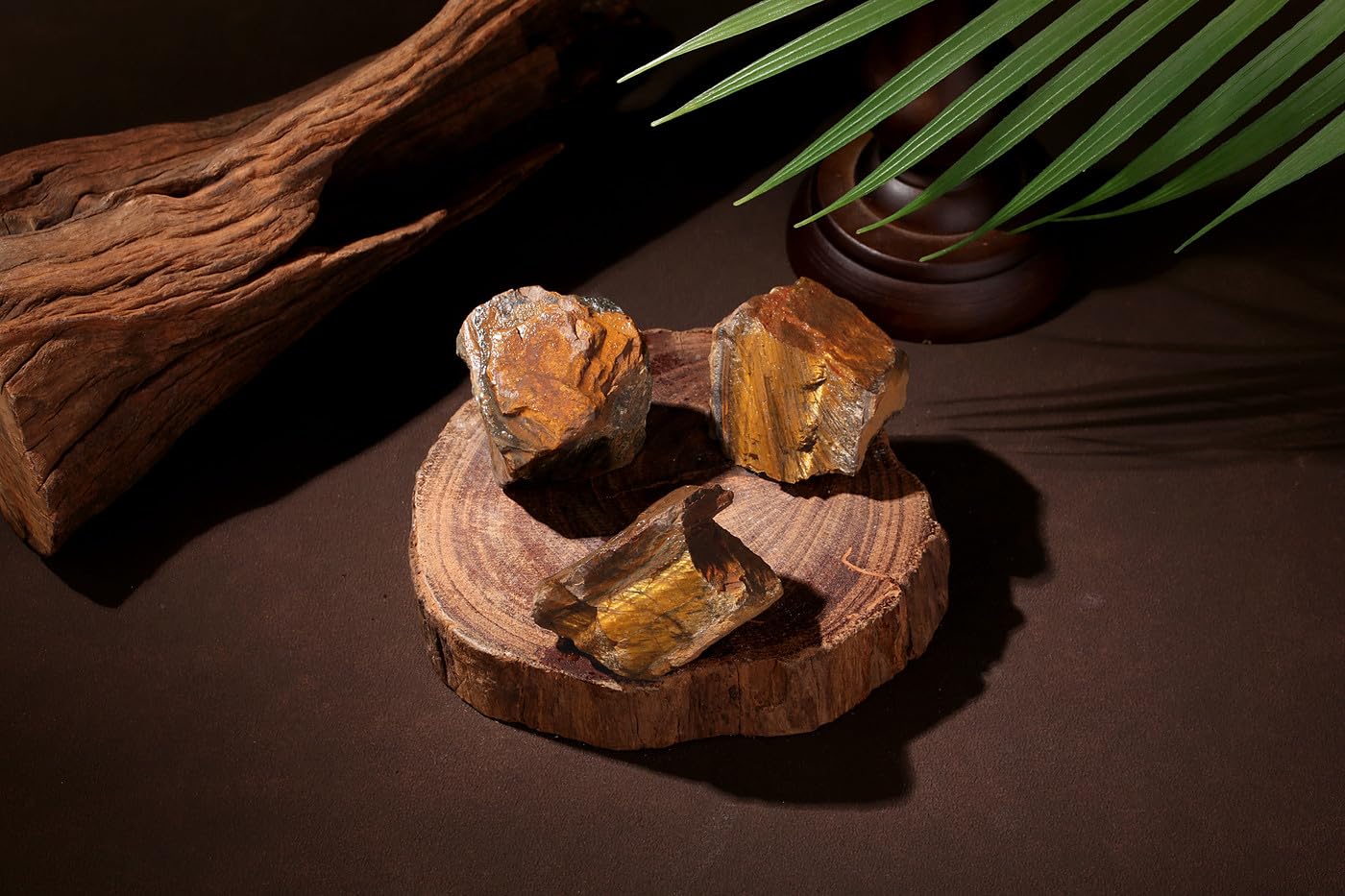 NUKAYAI 2Pcs Tiger Eye 1.8-2.2" Large Raw Crystals Stones Rough Rocks Tiger Eye Stone Healing Crystal for Wicca Reiki Wrapping DIY Cabbing Wire Decoration Polishing Natural Rock Gifts
