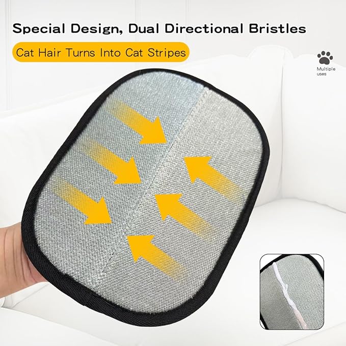 Pet Hair Remover Gloves for Cats & Dogs: 2025 New Upgrade Electrostatic Grooming Washable Reusable Cats & Dogs Hair Removal Gloves for Clean Couch Carpet Furniture Clothes Car Seat