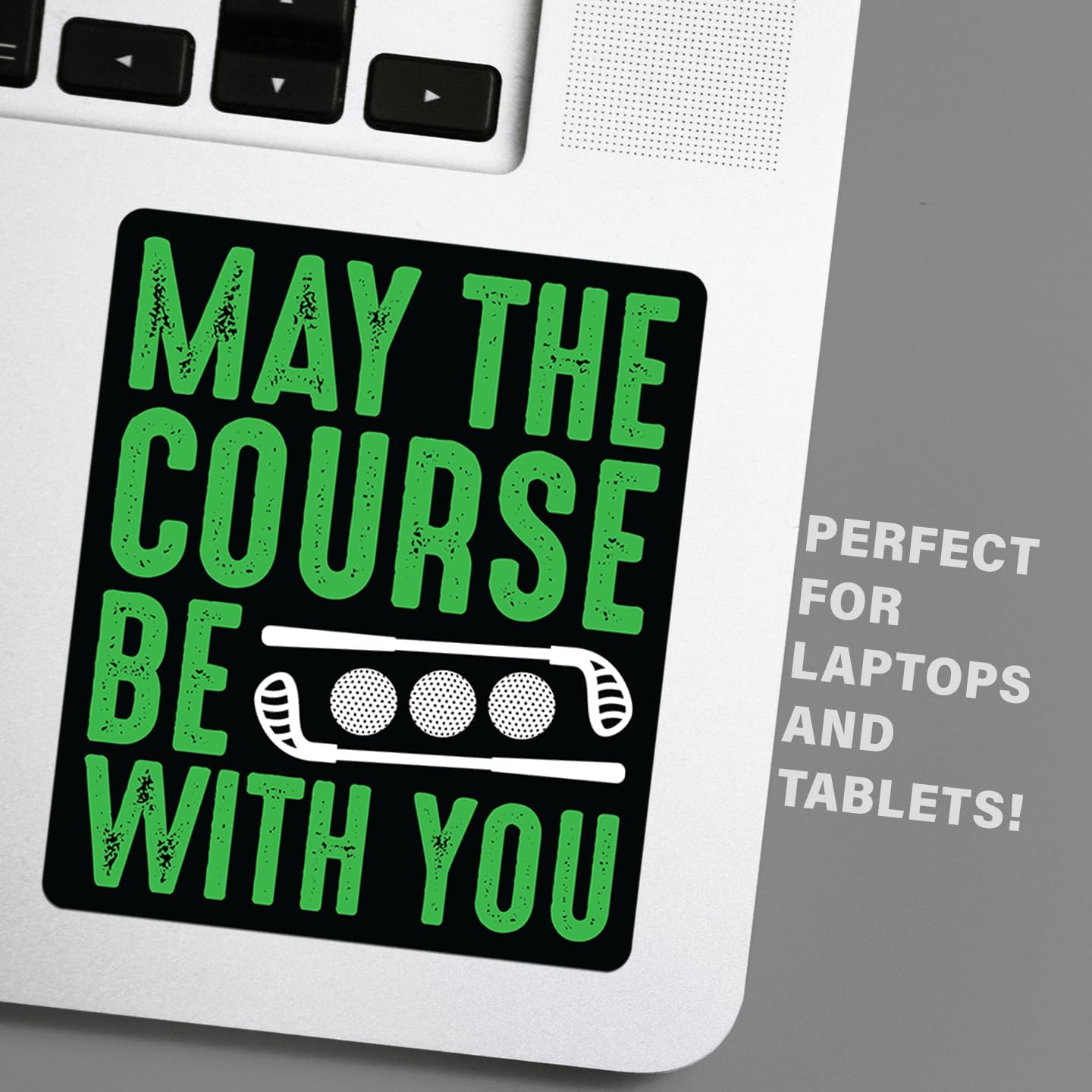 Funny Golf Stickers – Choose from 10 Humorous Designs – Durable Waterproof Vinyl Decals for Cars, Golf Carts, Laptops, Windows, Bumpers & More – 5 Inch (Course Be with You)