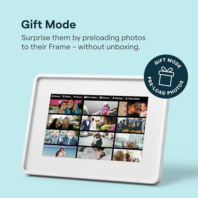 Skylight Digital Picture Frame 2 – 10" Full HD Wi-Fi Touch Screen, 16GB Digital Photo Frame, Load Photos & Videos Directly from Phone, Anti-Glare – Personalized Gifting, Aluminum Metal Shadow Box