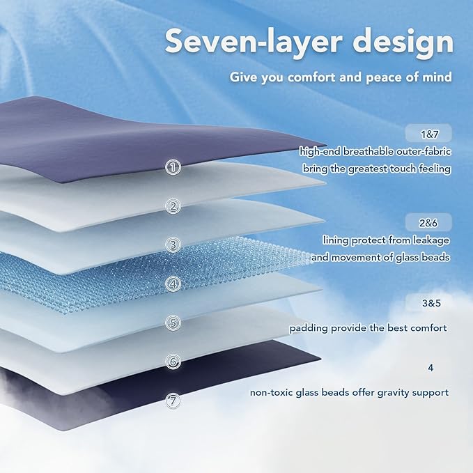 Topcee Weighted Blanket for Adults (15 lbs, 48" x 72") Twin Size Soft Cooling Heavy Blanket Sleeping, Apply to 130-160 lbs Body, Thick Breathable Blanket with Glass Bead, Easy Care