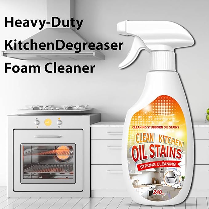wuliao FIELL Clean Kitchen Oil Stains Spray, Heavy-Duty Kitchen Degreaser Foam Cleaner, Multi functiona Foam Cleaner Spray(3)