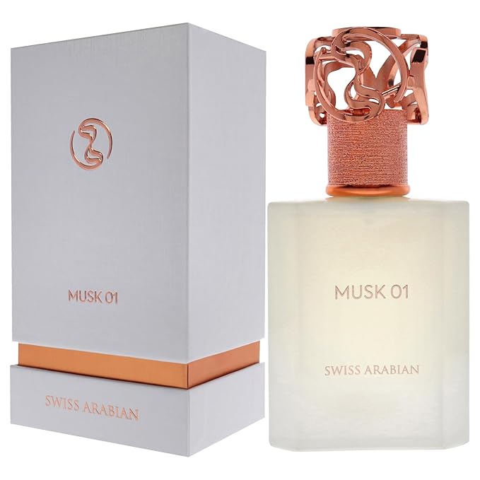 Swiss Arabian Musk 01 - Luxury Products From Dubai - Long Lasting, Addictive Personal EDP Spray Fragrance - Seductive Signature Aroma - 1.7 Oz