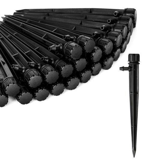 60 Piece of Drip Irrigation Emitters 360 Degree and Professional Irrigation Drippers and Drip Emitters or Sprinkler System Parts and Heads for 1/4 inch Drip Tubing
