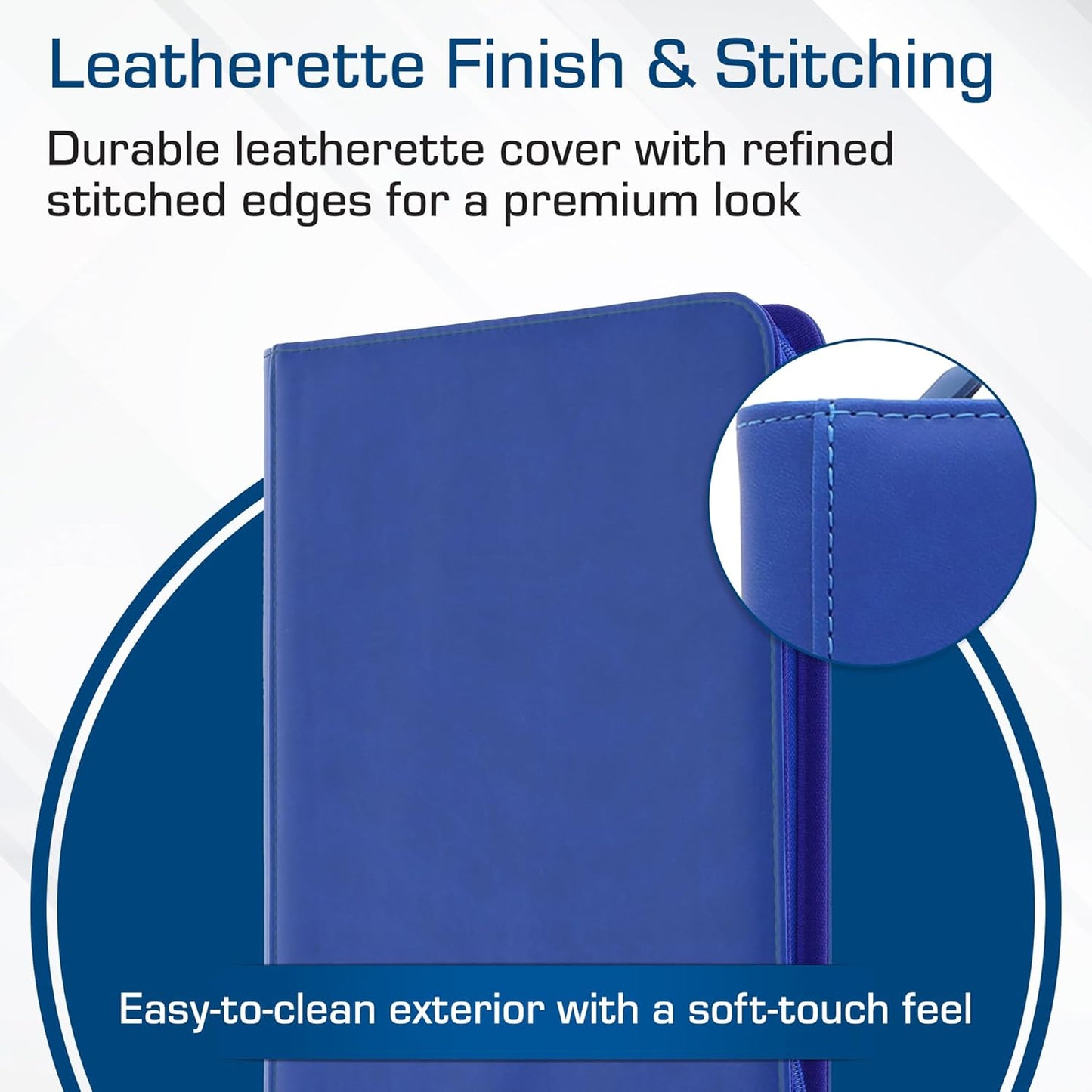 BCW Z-Folio 9-Pocket LX Album - Blue | Secure Zipper Card Organizer | Premium Leatherette Card Collection Binder | Trading Card Binder for Pokemon, MTG, Sport Cards and More