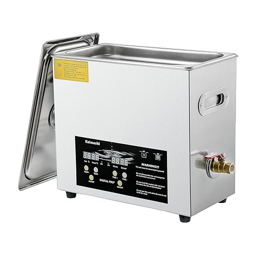 Ultrasonic Cleaner 6.5L with Digital Timer and Heater, Stainless Steel Ultrasonic Cleaning Machine for Carburetor Parts Cleaning