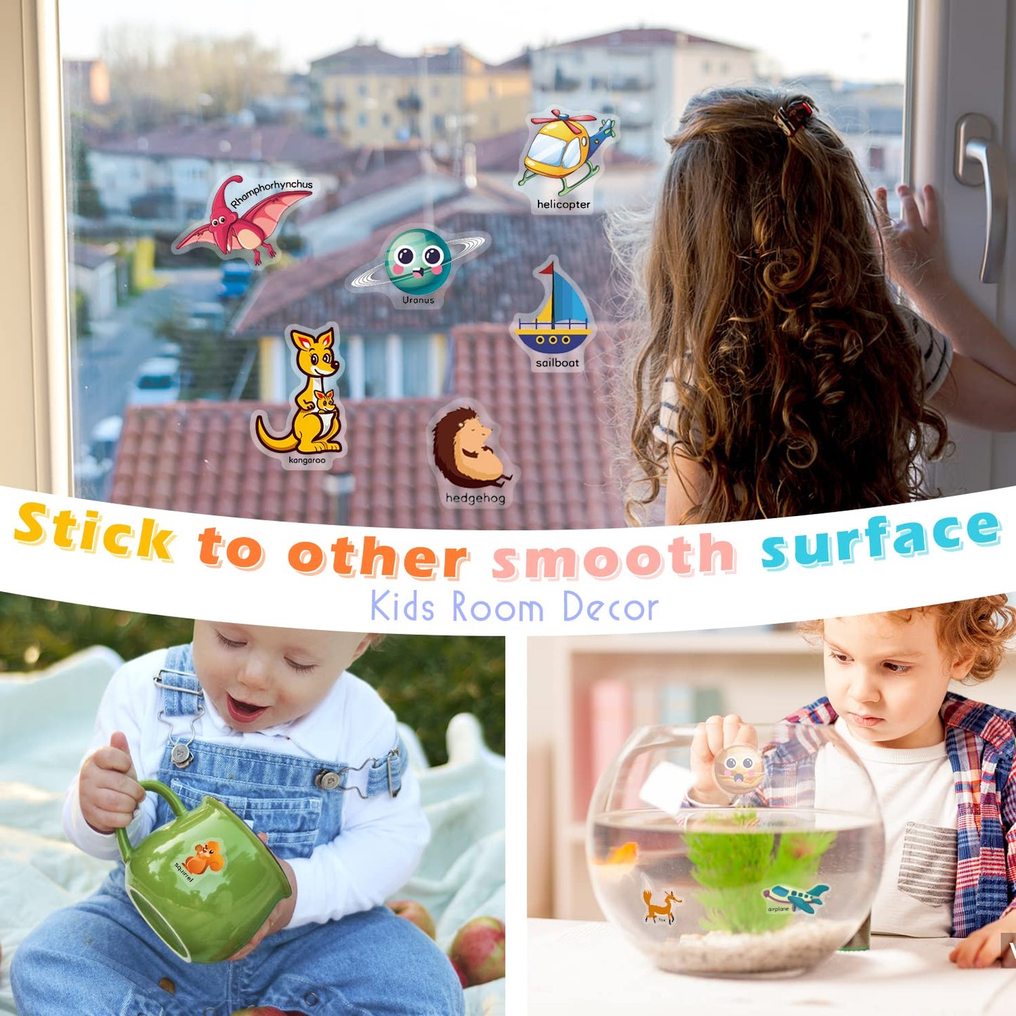 Reusable 4-Set Sticker Books for Toddlers 2-4, Toy Stickers Pad Reusable Sticker Books for Toddlers 1-3 Fashion Activity, Birthday Gift Toy for Girl Boy(Animals, Dinosaurs, Space, Vehicles)