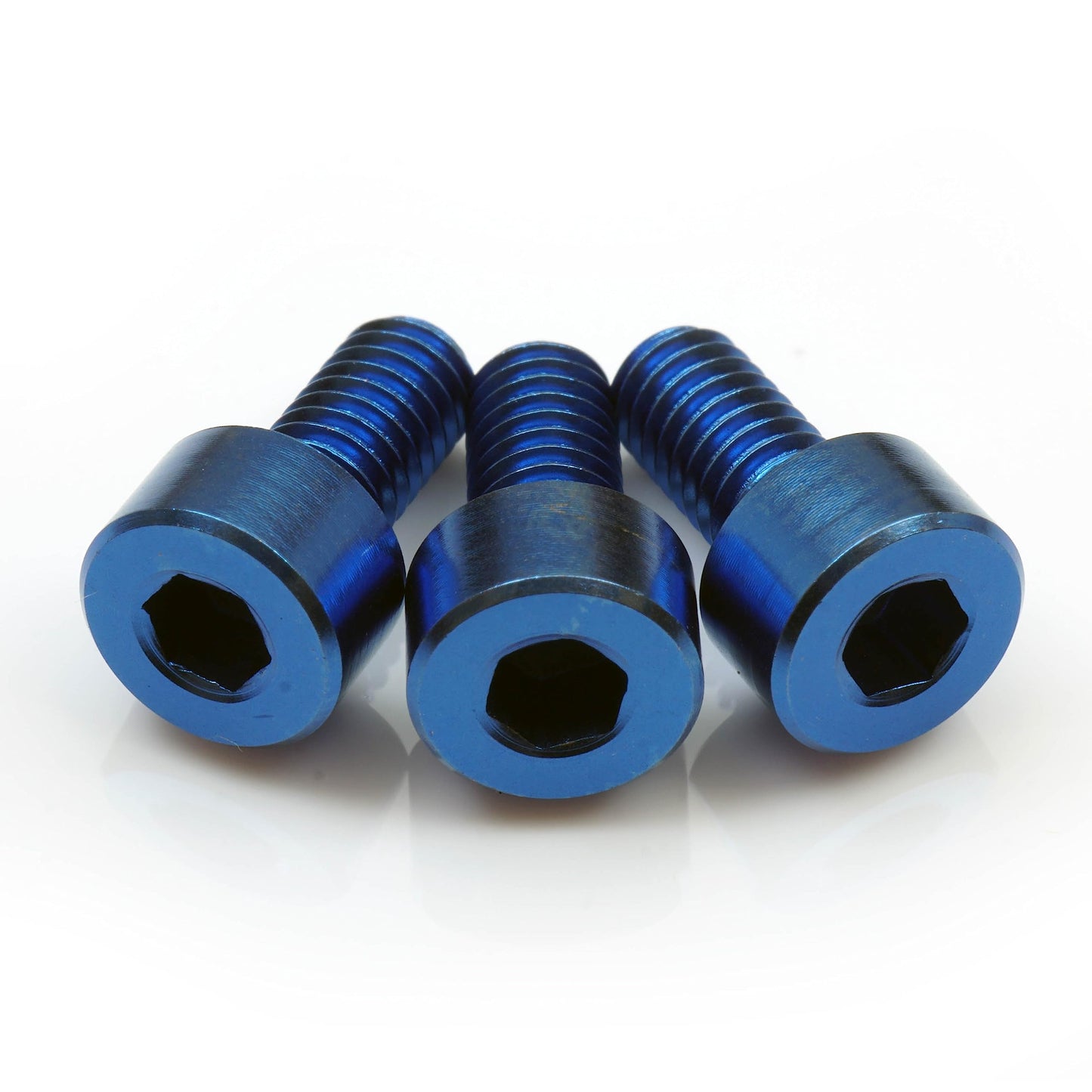 Dark Blue Anodized Titanium Finish Screws (3) - Floyd Rose Style Guitar Locking Nut Screws Set - Monsterbolts (Qty 3, Titanium -