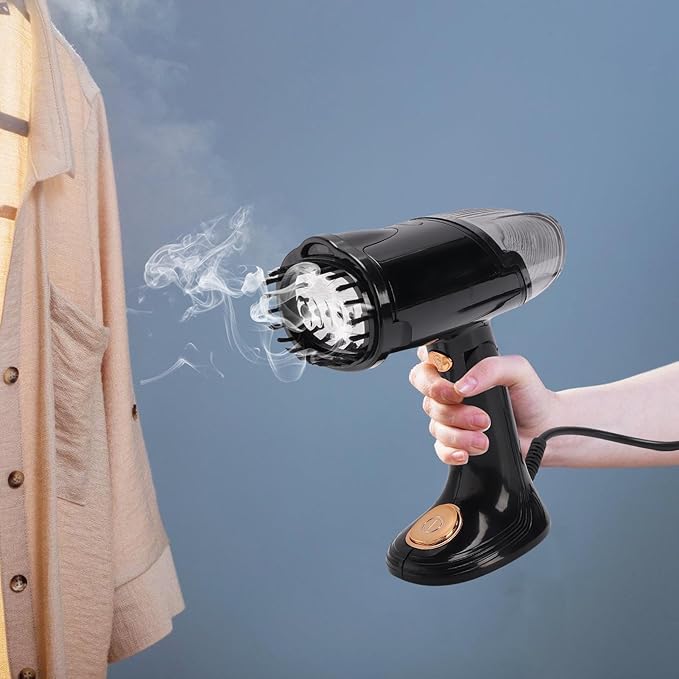 Steamer for Clothes, Handheld Clothes Steamer with 128ML Tank, 1500W Strong Power, Portable Travel Garment Wrinkle Remover for Wool Cotton Silk Fabrics