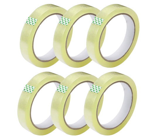 GTSE Premium Clear Tape, 1 inch x 217 feet, Strong Transparent Gift Wrap Tape for Home, Office, 6 Rolls, 3" Core