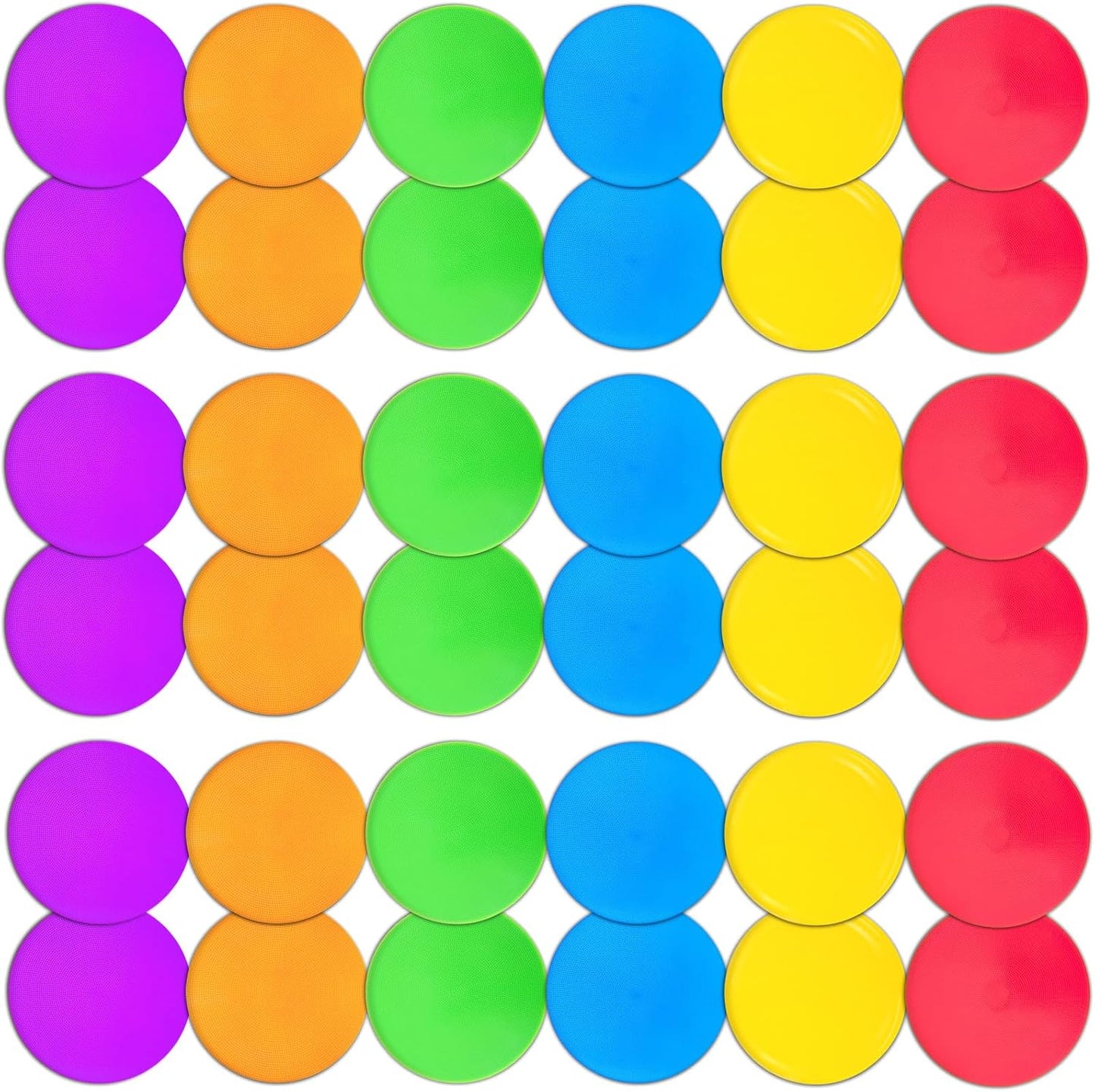 Poly Spot Markers 9 inch Non-Slip Rubber Agility Training Markers Floor Dots Flat Field Cones for Football, Soccer, Basketball, School Exercise Drills, Dance Practice