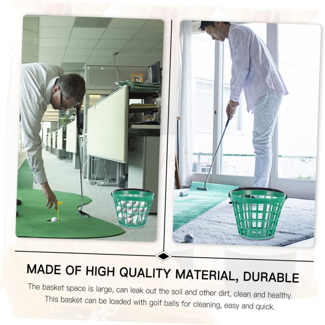 KESYOO Golf Ball Basket with Handle Large Capacity Plastic Collecting Bucket for Outdoor Practice for Golf Training and Storage