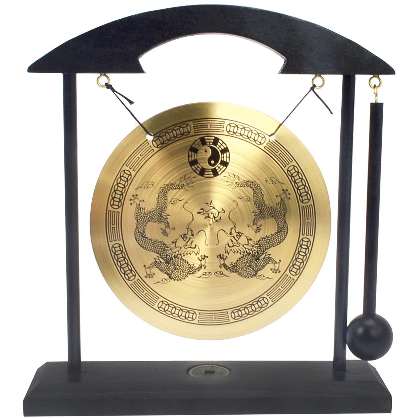 Zen Art Brass Feng Shui Desktop Gong for Home Office Desktop Decoration Meditation Practice W Fengshuisale Red String Bracelet H