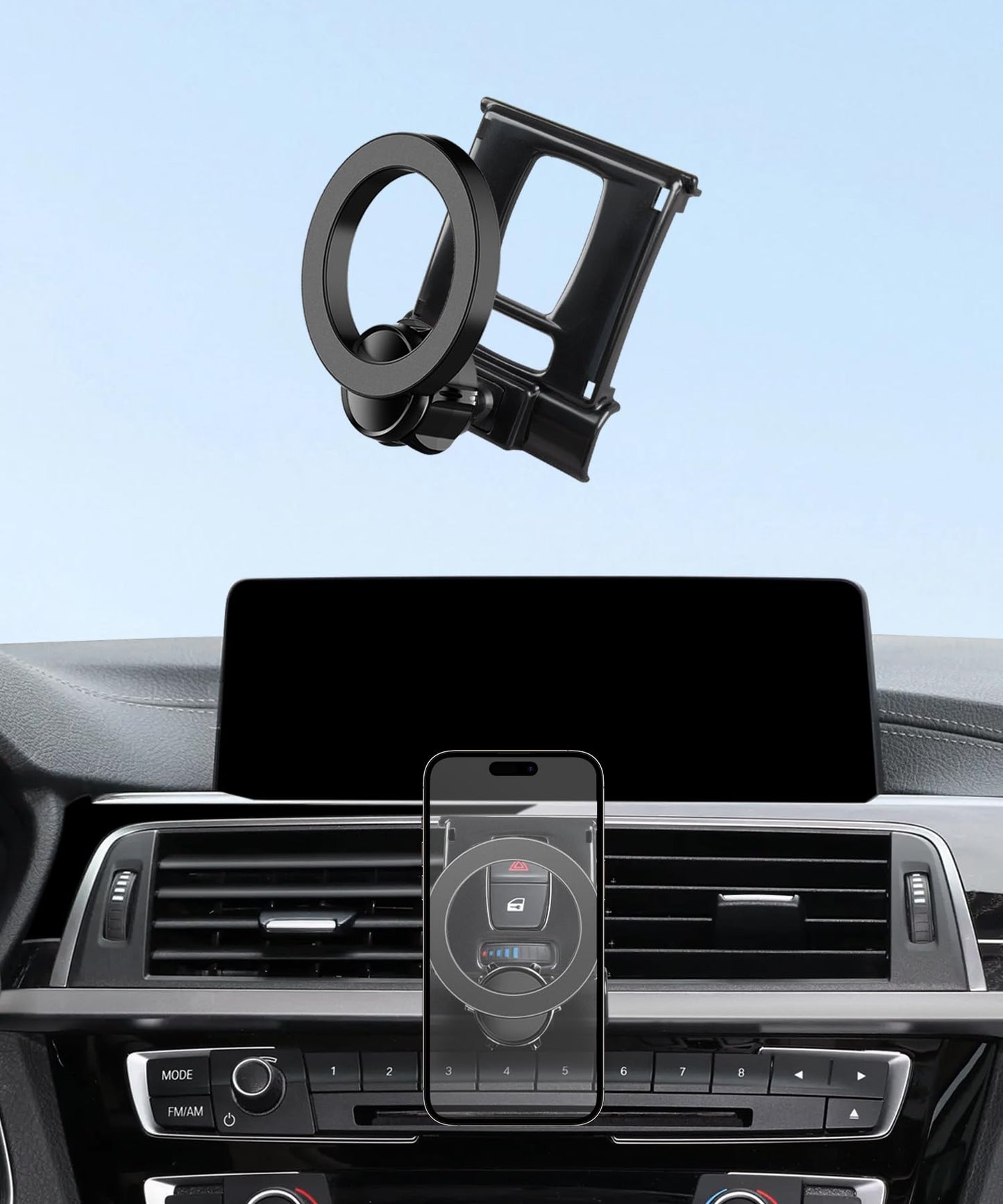 Maserweller Car Phone Holder For 2014-2021 Bmw 2 Series/2012-2018 Bmw 3 Series/2014-2020 Bmw 4 Series Accessories, 360 Rotation