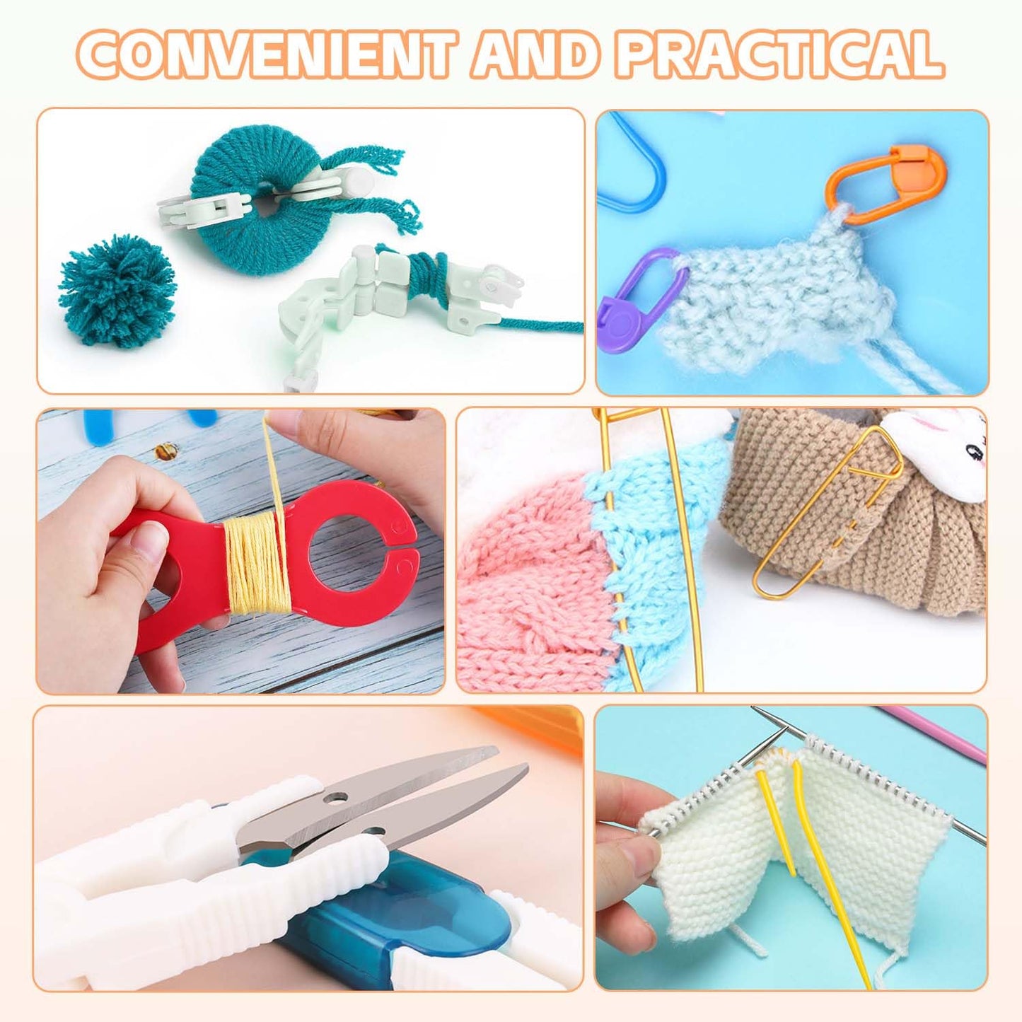58pcs Crochet Kit Beginners, Crochet Hook Set with Yarn, Portable Crocheting Kit for Starter, Ergonomic Crochet Needles Tools DIY Knitting Accessories for Experienced Crochet Lovers, Flamingo