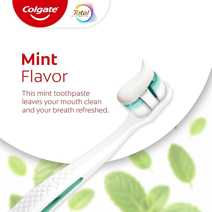 Colgate Total Plaque Pro Release Whitening Toothpaste Pack, Whitening Fluoride Toothpaste, Fights Plaque, Bad Breath, Tartar Buildup, and Helps Protect Teeth from Sensitivity, 2 Pack, 3.0 oz