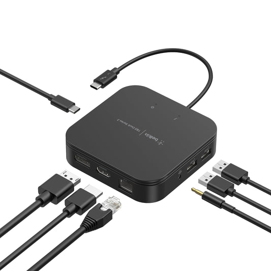 Belkin Thunderbolt 3 Dock Core With Thunderbolt 3 Cable - Usb C Hub - 7-In-1 Docking Station For Macs & Windows, 60W Upstream Ch