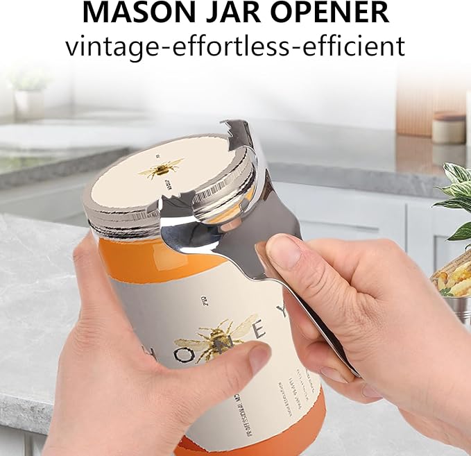 1 Pcs Canning Jar Opener for Mason Jars, Stainless Lids Sealed Tool No Dent Damage
