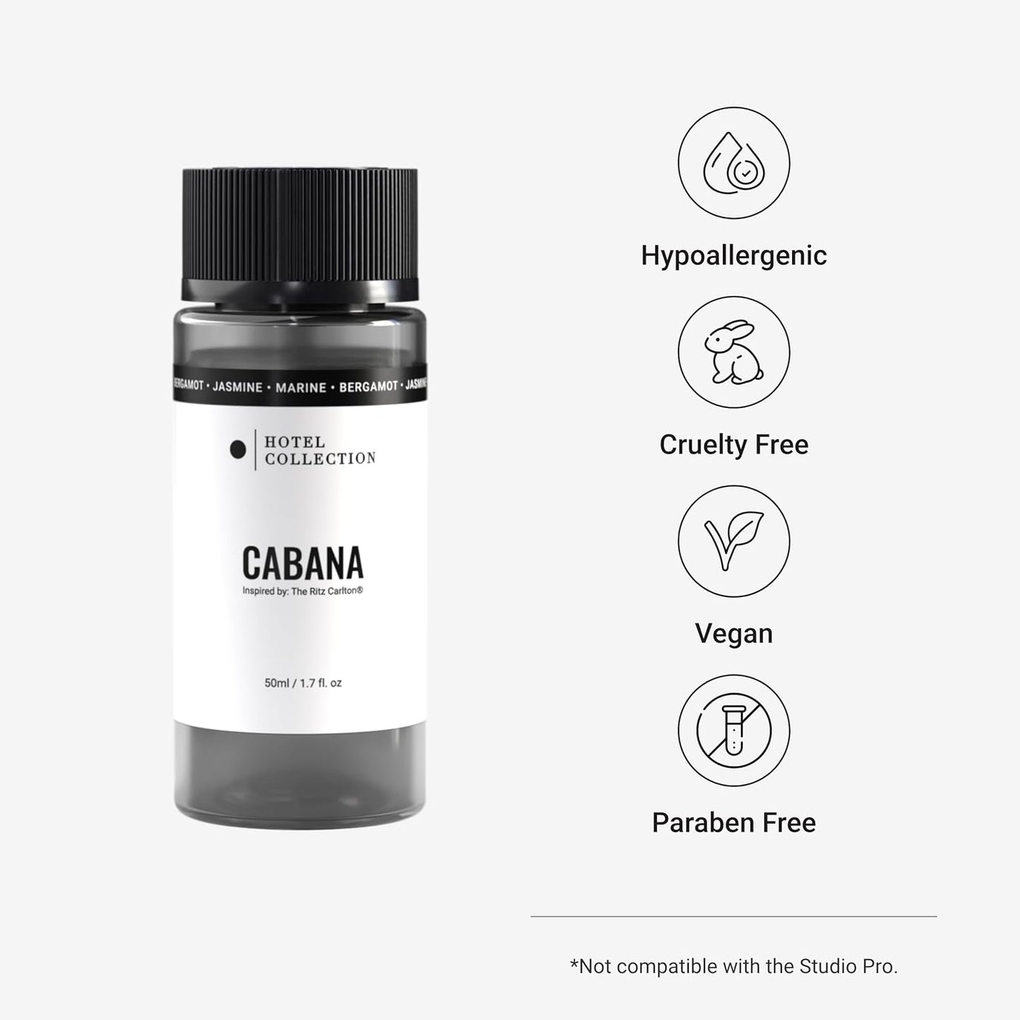 Hotel Collection Diffuser Oil - Cabana - Aromatherapy Essential Fragrance Oil - Botanical Jasmine, Bergamot & Fresh Marine - 50ML 1.7 Fl oz